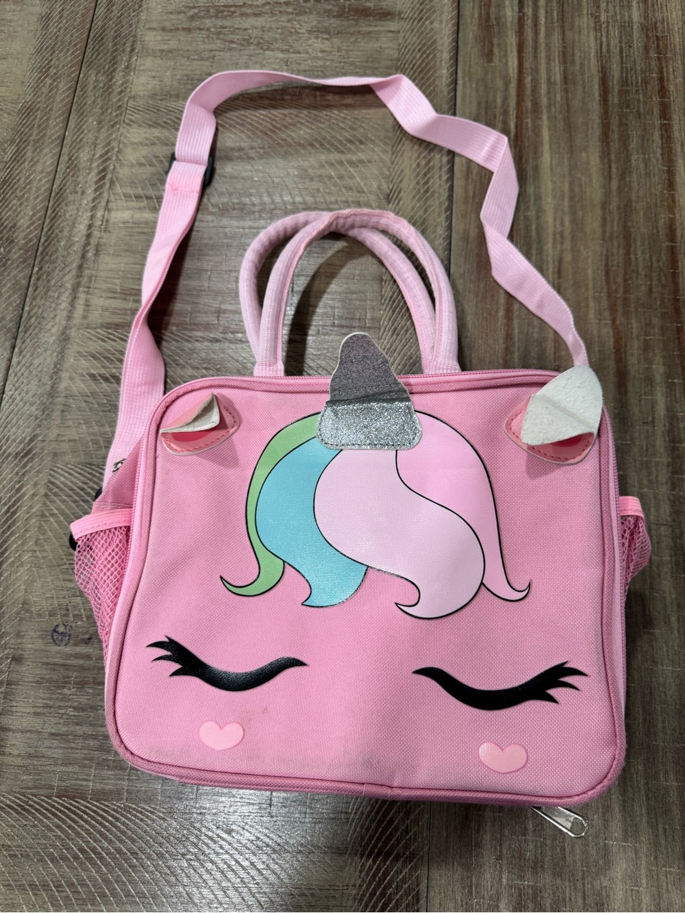 Kids Pink Unicorn Shoulder Bag - Cute Unicorn Lunch Tote